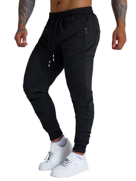 GM MGBOYGYM Mens Active Athletic Workout Jogger Sweatpants for Men with Zipper Pocket and Drawstring Size Black-M