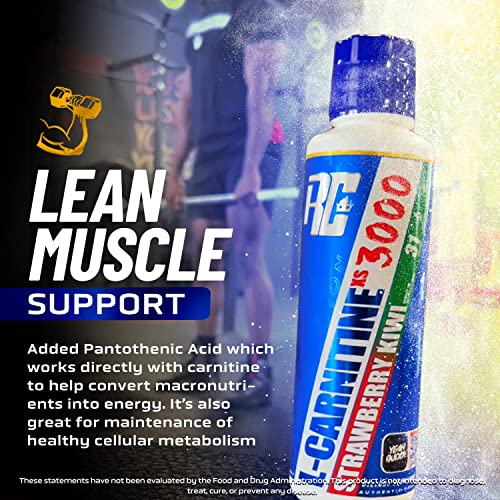 Ronnie Coleman Signature Series L-Carnitine XS 3000 Líquido, metabolismo de aminoácidos y apoyo a la fuerza muscular magra, sin estimulantes, sin azúcar, cero carbohidratos, bayas mixtas, 16 oz