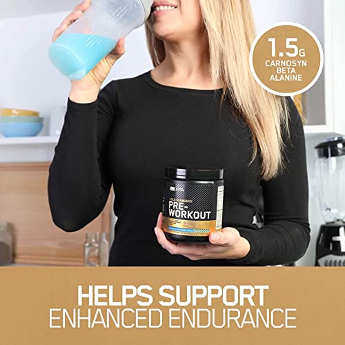 Preentrenamiento Optimum Nutrition Gold Standard con creatina, beta-alanina y cafeína para obtener energía, sabor: manzana verde, 30 porciones (el empaque puede variar), en polvo