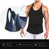Agilelin Men's Workout Stringer Tank Tops Athletic Quick Dry Y-Back Tops Bodybuilding Muscle Shirts for Gym（1 Or 3 Pack）（Black/M）