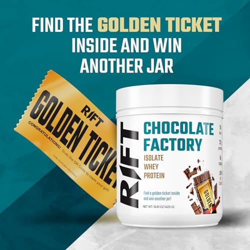 RIFT Chocolate 100% Whey Protein Powder - Voted The Best Tasting - No Artificial Flavors or Sweeteners - Keto Friendly with 0g Sugar - Supports Muscle Recovery & Growth [14.8oz]