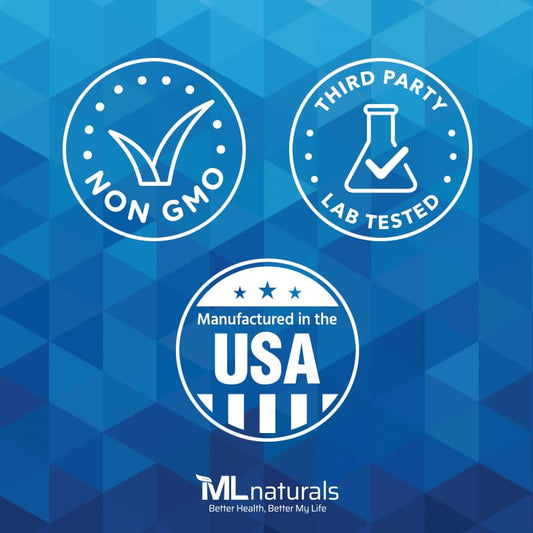 ML Naturals Phosphatidyl Serine 200 mg 120 Vegetable Capsules. Supports Memory & Brain Function