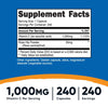 Nutricost Vitamina C con escaramujo 1025 mg, 240 cápsulas - Vitamina C 1000 mg, escaramujo 25 mg, suplemento premium, sin OGM, sin gluten