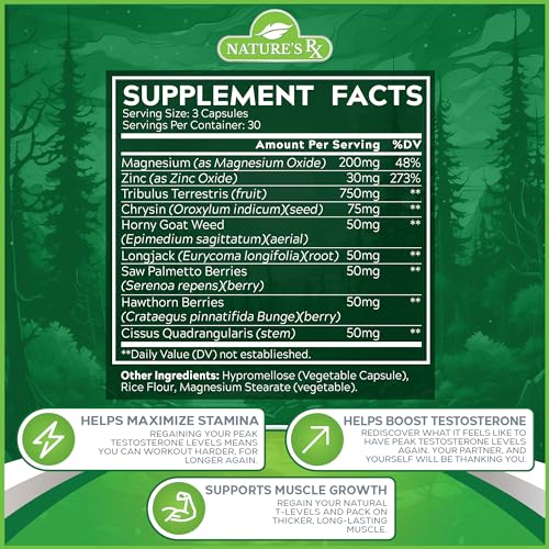 Nature's RX | #1 RATED 9 in 1 Semen Volume Booster & Size Enlargement | Maximize Blood-Flow, Load Size, Grow 3-7