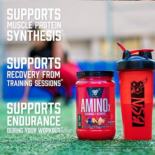 BSN Amino X Muscle Recovery & Endurance Powder with BCAAs, 10 Grams of Amino Acids, Keto Friendly, Caffeine Free, Flavor: Fruit Punch, 30 servings (Packaging may vary)