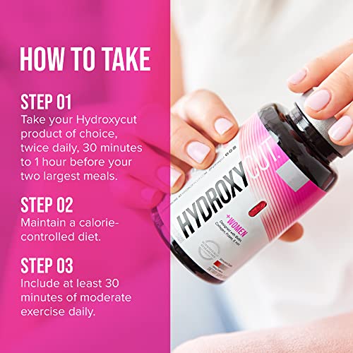 Hydroxycut + Pastillas para mujeres con biotina y colágeno | Cabello, Uñas y Vitaminas para la Piel | Suplemento de hierro | Pastillas energéticas, 60 unidades (paquete de 2)