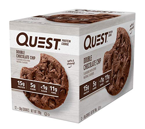 Quest Nutrition Double Chocolate Chip Protein Cookie, High Protein, Low Carb, 12 Count