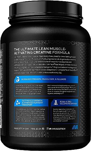 MuscleTech Cell-Tech Performance Series, ponche de frutas, 3.09 lb, creatina HCl, monohidrato de creatina y carbohidratos en polvo de MuscleTech