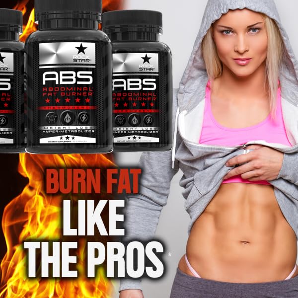 Rockstar Abs – Thermogenic Ab Fat Burner, Hyper Metabolizer for Belly Fat & 6 Pack Support, Weight Loss, Energy & Metabolism Booster Pills for Men & Women – Targeted Abdominal Fat Loss Supplement
