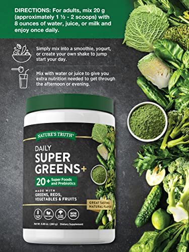 Nature’s Truth Super Greens Powder, 9.88 oz
