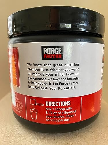 FORCE FACTOR Creatine Monohydrate, Creatine Powder for Muscle Gain, More Strength, and Faster Workout Recovery, Clinically Studied Micronized Creatine 5g Dose Per Serving, Unflavored, 60 Servings