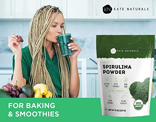 Kate Naturals Organic Spirulina Powder, 8 oz