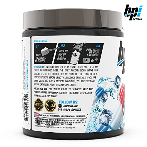 BPI Sports Best BCAA - Los componentes básicos de proteínas y músculos - Recuperación post-entrenamiento - Apoyo para la pérdida de peso - Rainbow Ice, 30 porciones, 300 g