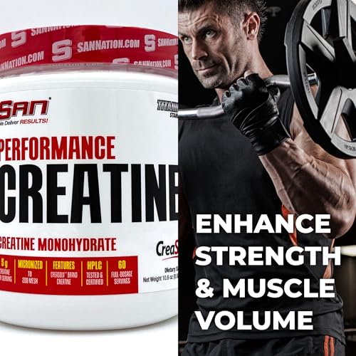 SAN Performance Creatine 300g- Supports Muscle Growth + Athletic Performance - 60 Servings
