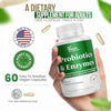 Dr. Vitamin Multi Enzymes, Pre and Probiotics for Digestive Health | 18 Active Enzymes & 1.5 Billion CFU Probiotics for Women & Men | Digestive Enzymes w/Prebiotics for Bloating Relief | 60 Capsules