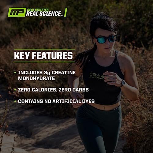 MusclePharm Assault Sport, frambuesa azul - 30 porciones - Pre-entrenamiento con cafeína, acetil-L-carnitina, taurina, L-glicina, monohidrato de creatina, beta-alanina y betaína anhidra