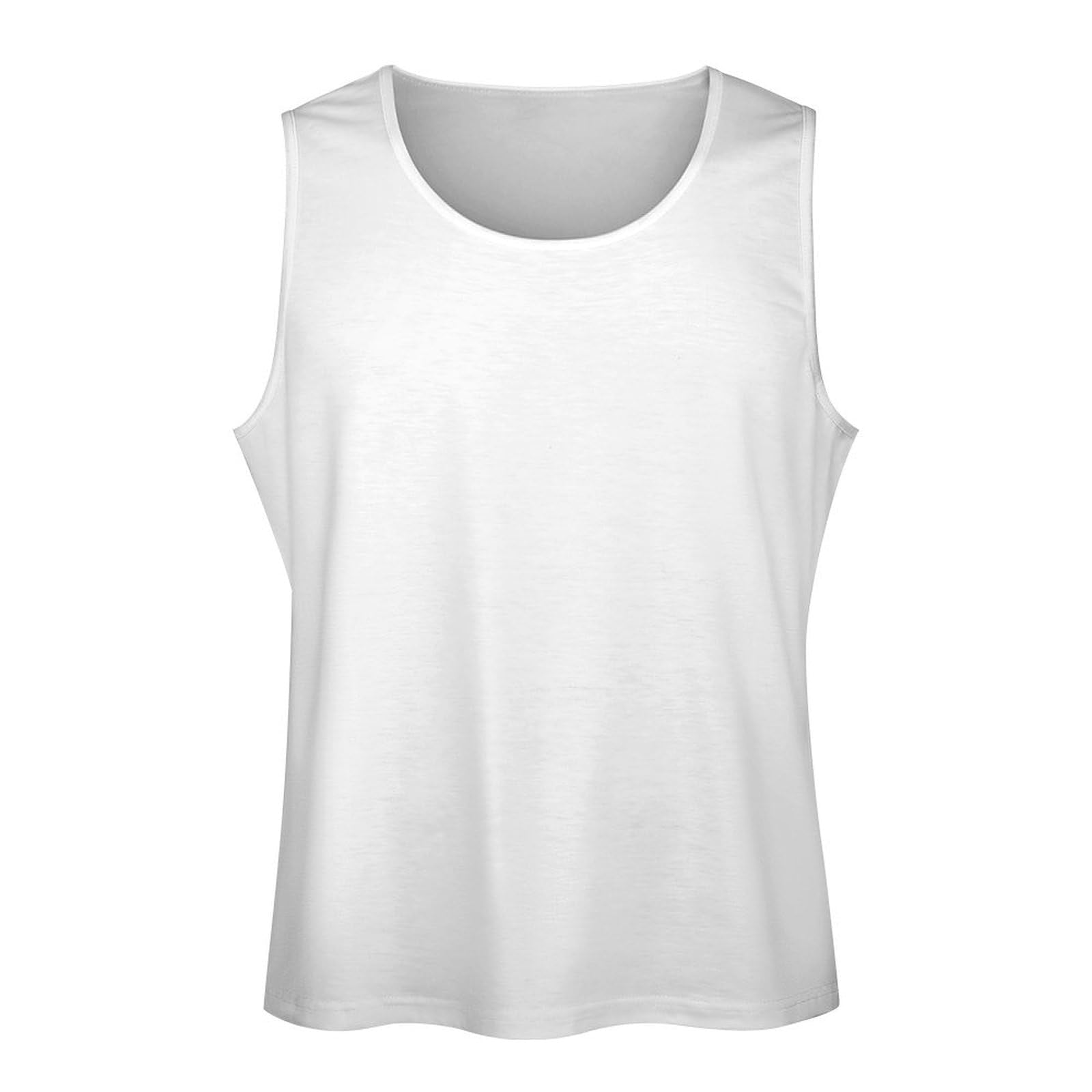 Custom Mens Tank Top Muscle Tops Personalized Sleeveless Shirts Design Your Own Undershirt for Gym Workout, White, M