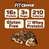FITCRUNCH Snack Size Protein Bars, Designed by Robert Irvine, 6-Layer Baked Bar, 3g of Sugar & Soft Cake Core (18 Bars, Chocolate Chip Cookie Dough)
