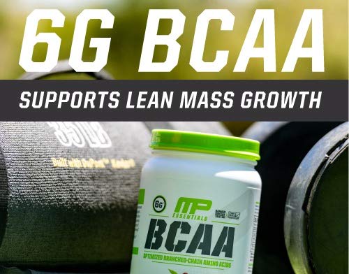 Muscle Pharm Essentials BCAA en polvo, bebida de recuperación post-entrenamiento, ponche de frutas, 30 porciones