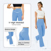 TOPYOGAS Womens Flare Yoga Pants High Waist Bootcut Leggings with Tummy Control Workout Gym Leggings Sky Blue