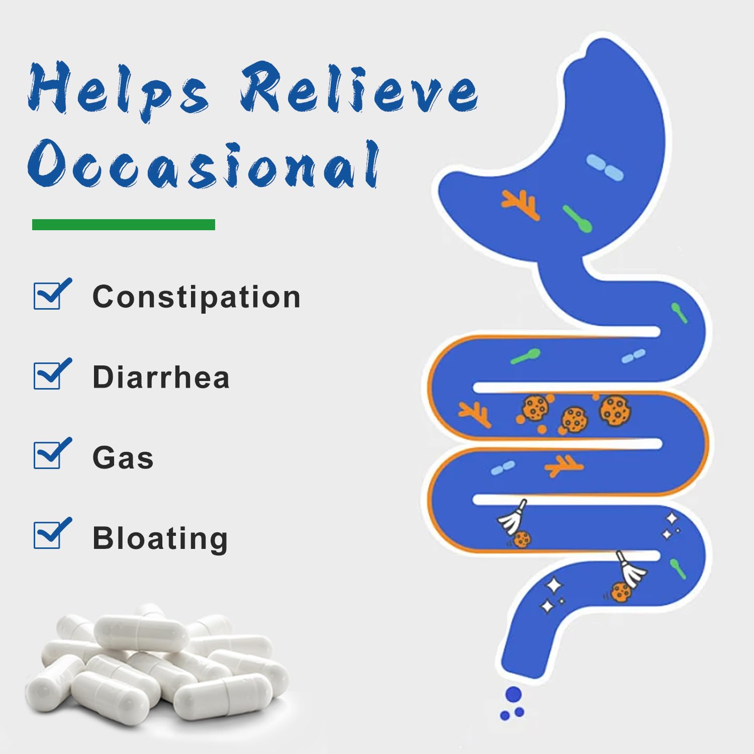 MENXI Probiotics 50 Billion CFU, 18 Strains + Prebiotics - Supports Digestive, Immune & Gut Health, Relief for Occasional Diarrhea, Gas & Bloating - Daily Probiotics Supplement for Women & Men - 30ct