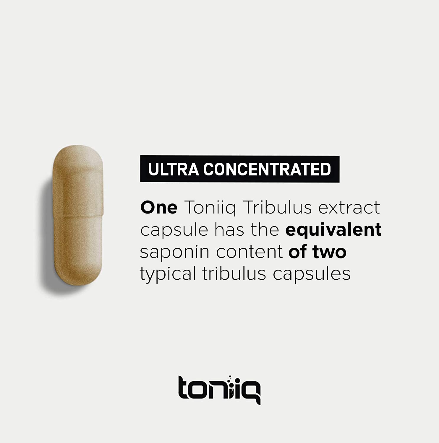 Toniiq Ultra High Strength Tribulus Capsules - 95% Saponins - 1300mg Concentrated Extract Formula - 120 Caps