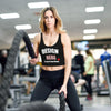 Custom Sports Bra Personalized Yoga Tank Top with Your Own Photo Logo Text for Gym Running, Black-S