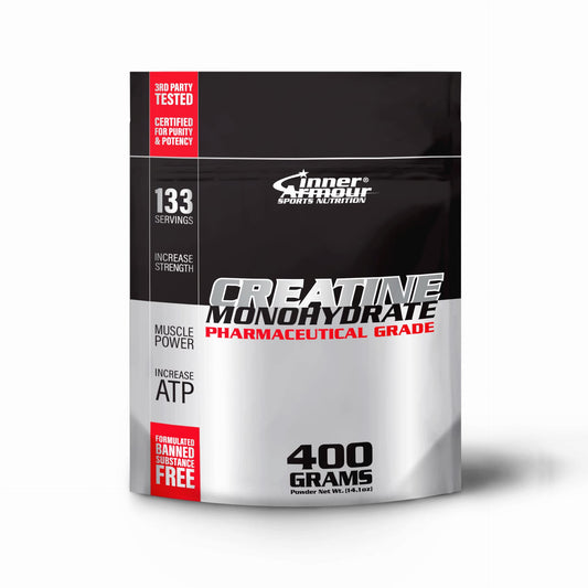 Inner Armour Micronized Creatine Monohydrate Powder - Increase Muscle Strength & Endurance - Fast Dissolving, Flavor-Free, Vegan Fitness Supplement, Keto Friendly - 400 gr or 133 Servings