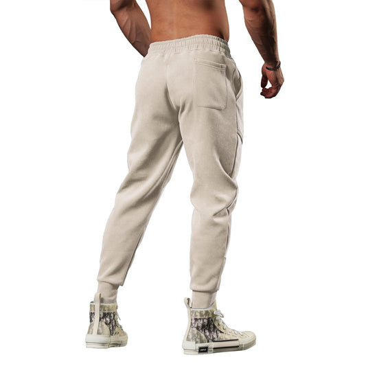 Lasjixion Men's Casual Sweatpants Joggers for Men Workout Hiking Pants Running Pants Sports Track Training Apricot