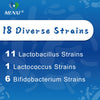 MENXI Probiotics 50 Billion CFU, 18 Strains + Prebiotics - Supports Digestive, Immune & Gut Health, Relief for Occasional Diarrhea, Gas & Bloating - Daily Probiotics Supplement for Women & Men - 30ct