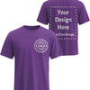 Custom T Shirts Made in USA Bulk Customized Heavy Cotton T Shirts for Men Women Design Your Own Personalized Shirts with Logo Text，Purple，X-Small
