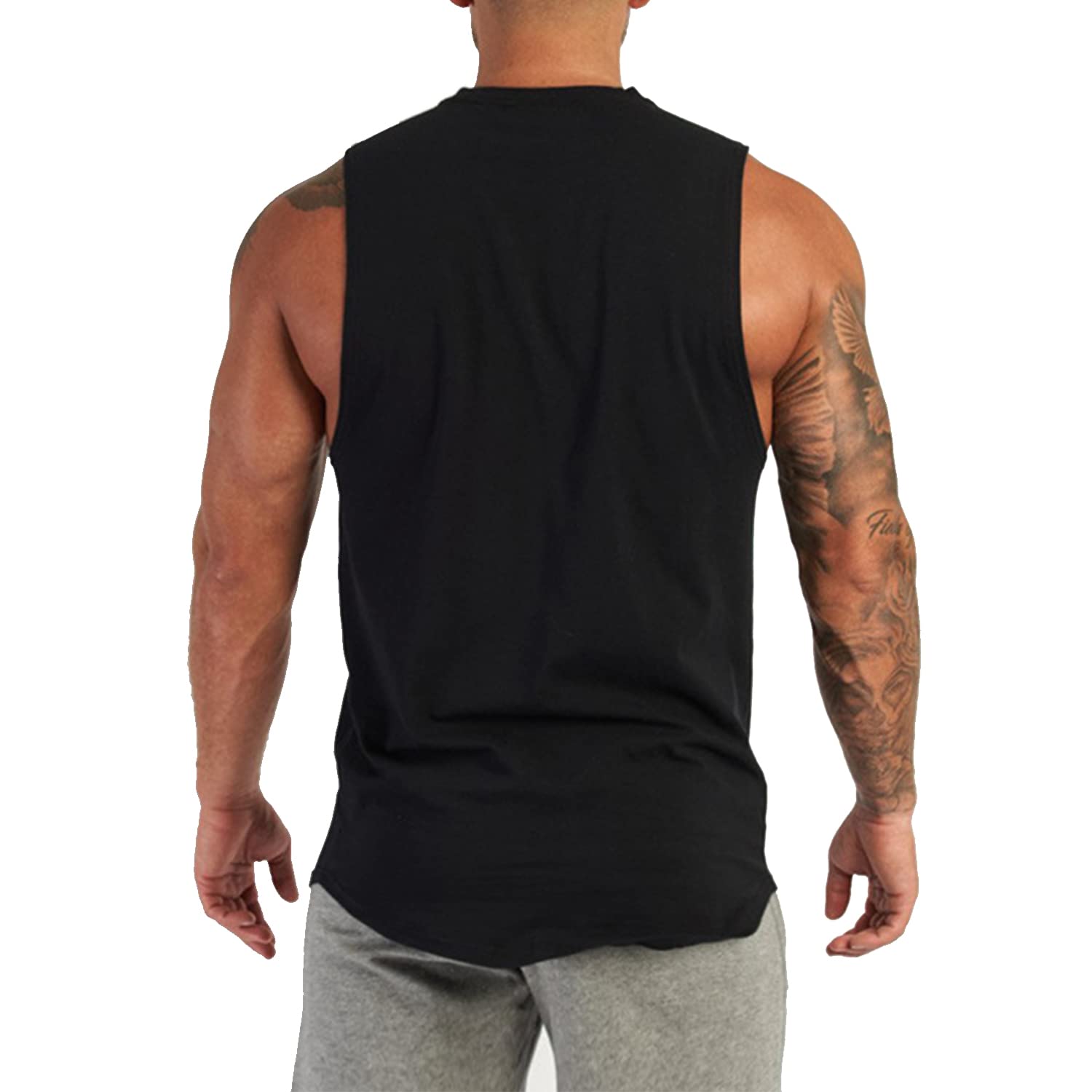 Custom Tank Top Design Your Own Add Text Shirt Men Customized Gym Workout Bodybuilding Muscle Sleeveless T Shirt Black