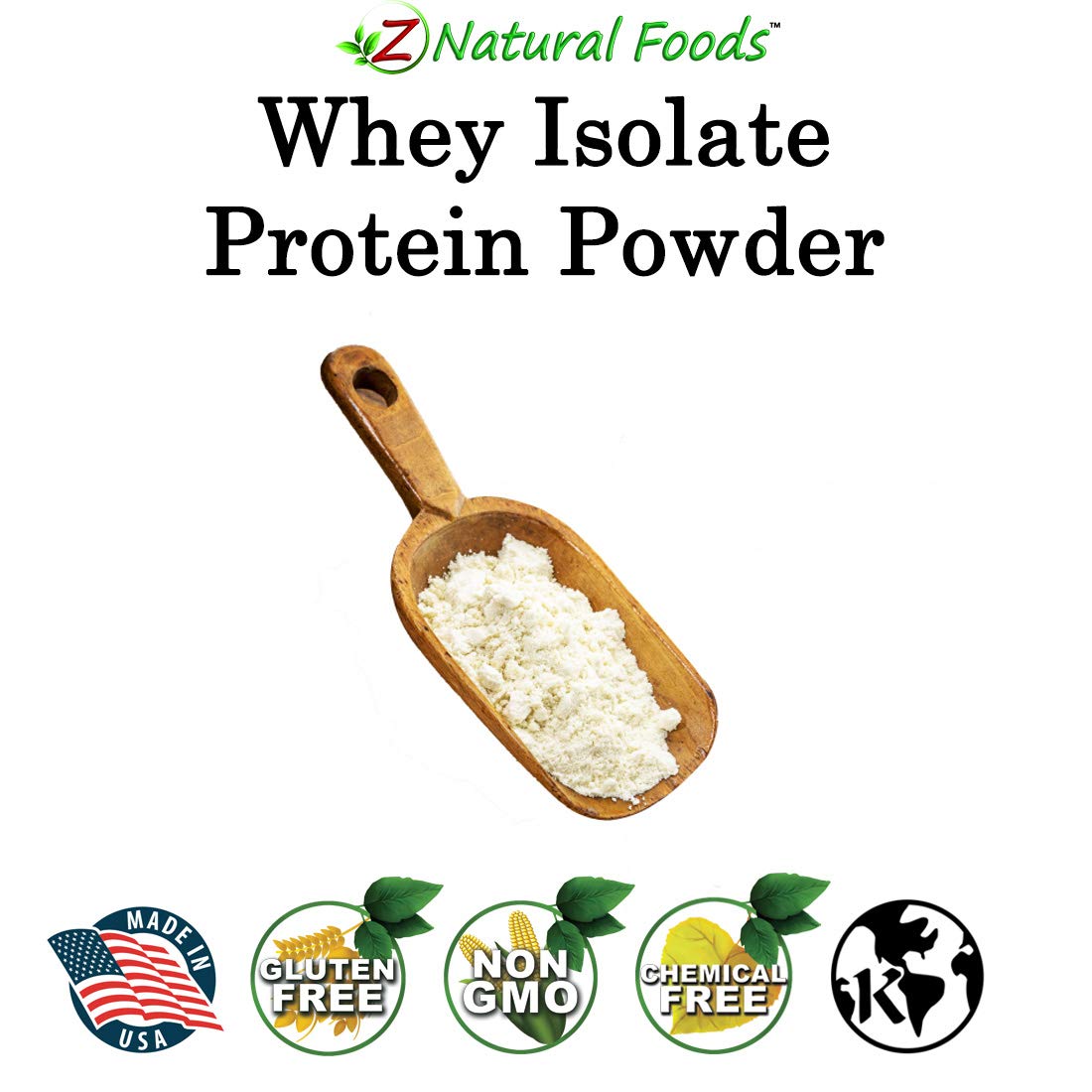 Z Natural Foods Ultra Whey Protein Isolate Powder - Pure, Unflavored, Unsweetened Whey Protein Powder - Flavorless Whey Isolate with Vital Proteins for Fitness, Sports Nutrition, Immune Support, 1 lb
