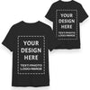 Custom T-Shirt - Made in USA，Bulk Customized T Shirts for Men Women, Design Your Personalized T Shirts, Custom Tee Gifts Add Photo Logo Text, Black, Small