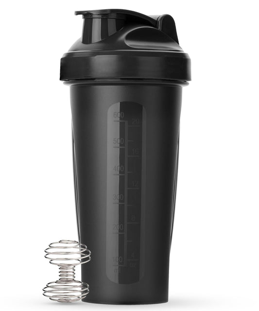 Mr. Pen- Shaker Bottles for Protein Mixes, 28 oz, 1 Pack, Black, Protein Shaker Bottle with Wire Whisk Ball, Blender Bottle