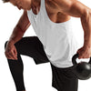 Boyzn Men's Dry Fit Y-Back Muscle Workout Tank Tops Gym Muscle Tee Athletic Training Gym Tank Top Fitness Bodybuilding Sleeveless T Shirts White-XL
