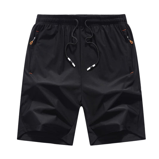 XiaoLongRen Boys Lightweight Athletic Running Shorts Quick Dry Workout Shorts for Gym Shorts Hiking Basketball Training with Zipper Pockets(7095-Black-14)