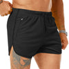 Sazeky Mens Running Shorts 3 Inch Quick Dry Lighweight Gym Workout Shorts with Zipper Pockets Athletic Jogging Shorts for Men Black