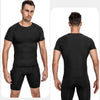 Niksa Men's Compression Shirts 2 Pack, Short Sleeve Athletic Compression Tops Cool Dry Workout T Shirt, Rash Guard Base Layer Undershirt