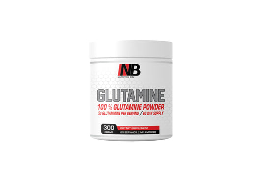 NutritionBizz Glutamine Powder 300 Grams Unflavored 60 Days Supply 5 Grams L-Glutamine per Serving