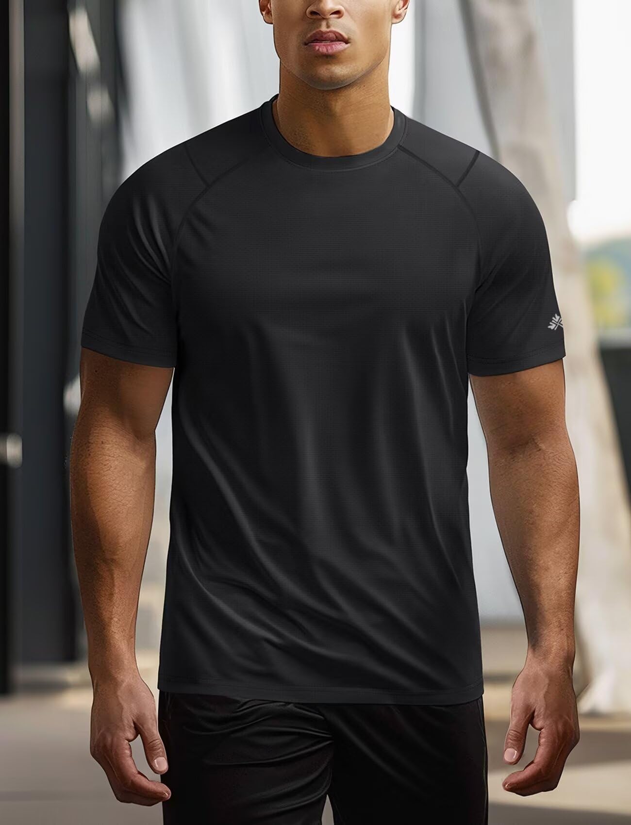 Zengjo Workout Shirt Men Quick Dry(Grey,M)