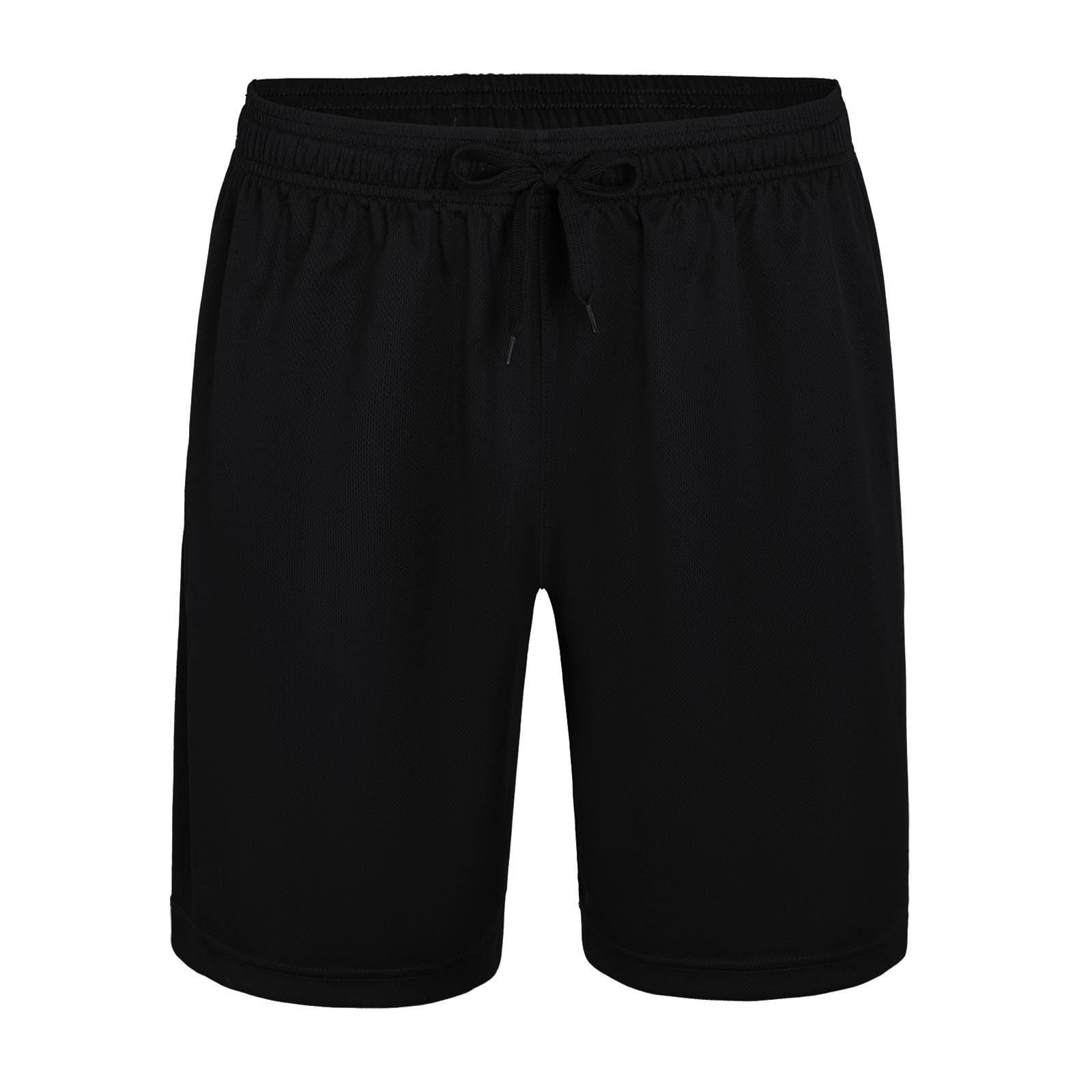 LeeHanTon Athletic Gym Mens Shorts - Basketball Quick Dry Lightweight Workout Shorts with Pockets for Running Casual Activewear Black