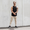 ZUEVI Men's Muscular Cut Open Sides Bodybuilding Tank Top Gym Workout Stringer T-Shirt (Gray-2XL-XL)