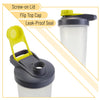 Mr. Pen- Shaker Bottles for Protein Mixes with Twist Cap, 28 oz, Gray/Yellow, Protein Shaker Bottle with Wire Whisk Ball, Mixer Bottle, Protein Shake Bottles, Protein Bottle, Protein Shake Bottle