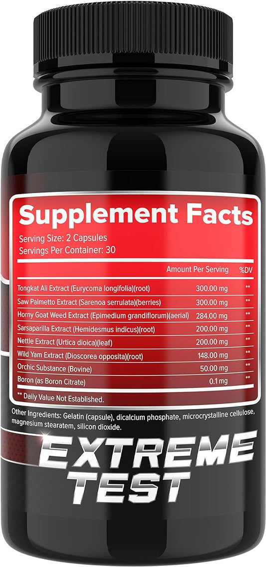 Influx Inspire Testosterone Booster for Men - Test Booster for Stamina, Endurance & Strength - 60 Capsules