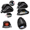 LOKAPEGY Black Drawstring Gym Bag for Men, Waterproof Drawstring Backpack for Women, Swim Bag with Shoes Compartment, Pull String Sport Bag for Soccer and Basketball.