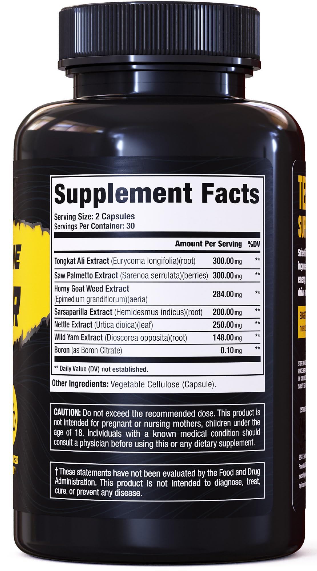 Testosterone Booster - Testosterone Supplement for Men - Male Enhancing Pills for Muscle Growth, Libido, Stamina, Strength - Tongkat Ali Muscle Builder Workout Supplement - Total T Test Boost - 2 PACK