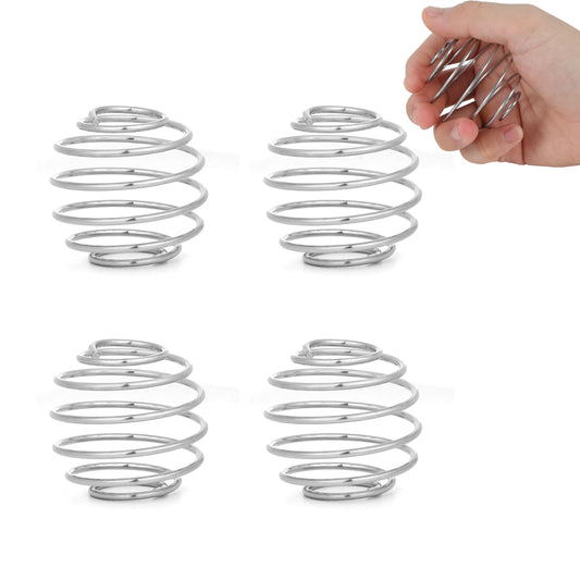 BooMetCheer 4 Pcs 2.1-Inch Large Size Shaker Balls for Protein Shakes,Milkshake and Salad Dressing,304 Stainless Steel Shaker Ball