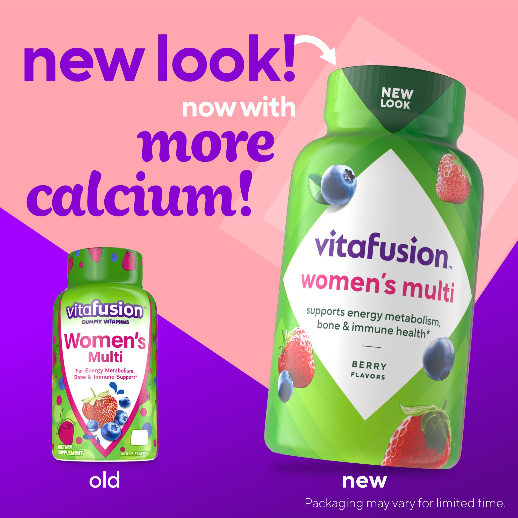 Vitafusion Womens Multivitamin Gummies, Berry Flavored Daily Vitamins for Women With Vitamins A, C, D, E, B-6 and B-12, America’s Number 1 Gummy Vitamin Brand, 75 Days Supply, 150 Count