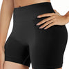 Black Gym Shorts Women, Seamless Scrunch Butt Booty Lifting Workout Shorts, High-Waisted Stretchy Yoga Leggings Athletic Shorts Pants for Squat Proof Contour Fitness Muscle Sport Running Biker Active